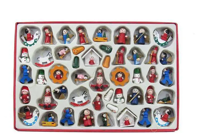 Main image of Petite Treasures Wooden OrnamentMini, Set of 48