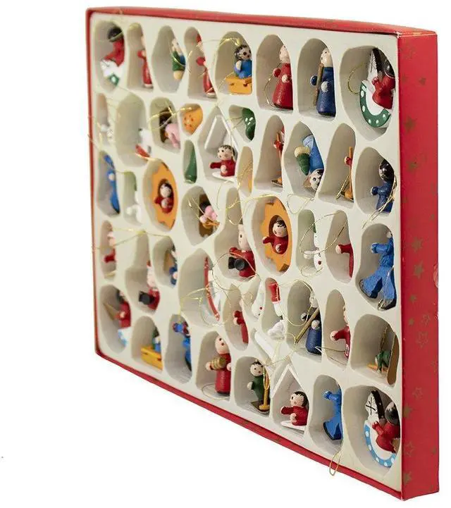 Alt view image 5 of 6 - Petite Treasures Wooden OrnamentMini, Set of 48