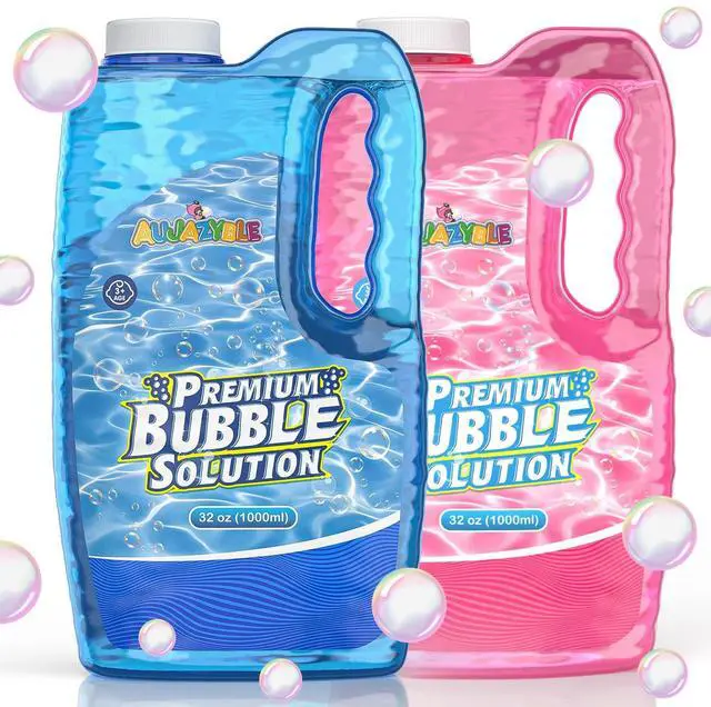 Main image of 2 Bottles 64 OZ Bubbles Solution Refill for Bubble Machine Wands