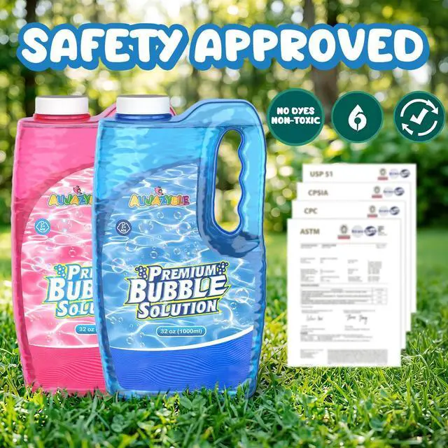 Alt view image 3 of 7 - 2 Bottles 64 OZ Bubbles Solution Refill for Bubble Machine Wands