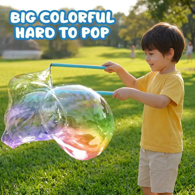 Alt view image 5 of 7 - 2 Bottles 64 OZ Bubbles Solution Refill for Bubble Machine Wands