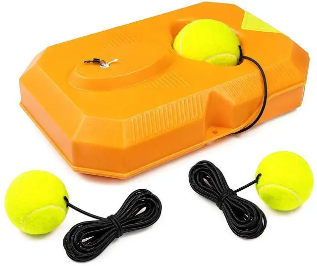 Main image of Tennis Rebound Trainer Set, Portable Solo Practice Tool with Heavy Duty Power Base, 3 String Balls, Filling Water Required, Indoor/Outdoor Tennis Training Equipment for Beginners&Advanced Players(ORG)