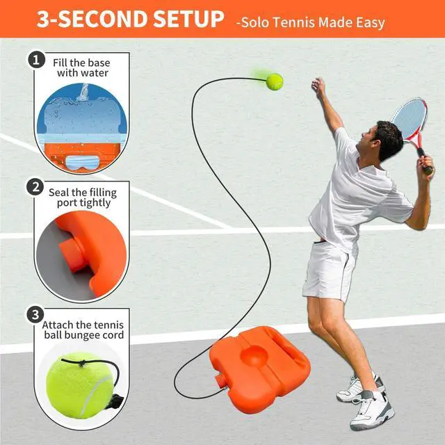 Alt view image 2 of 6 - Tennis Trainer Rebounder Set - 2026 Upg. Portable Solo Practice SystemPerfect Tennis Buddy for Adults & Kids, Ideal Tennis Gift