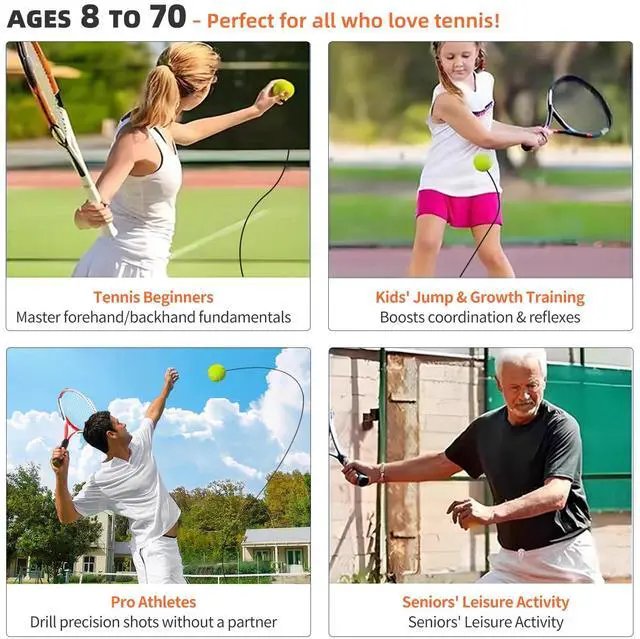 Alt view image 6 of 6 - Tennis Trainer Rebounder Set - 2026 Upg. Portable Solo Practice SystemPerfect Tennis Buddy for Adults & Kids, Ideal Tennis Gift