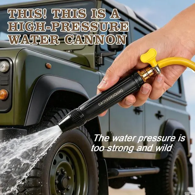 Alt view image 2 of 6 - Home High-Pressure Car Wash Water Gun with Booster Nozzle and Fixation, Generic High Pressure Water Gun, Adjustable Spray Settings, for Watering Vegetables, and Car Washing (3pcs) (Pagoda-shaped)