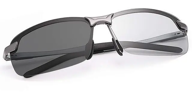 Main image of Photochromic Sports Sunglasses with Polarized Lens for Men and Women Outdoor Driving Cycling Fishing 100% UV400 Protection Eyewear Anti Glare Eyeglasses Reduce Eye Fatigue Safety Glasses Shades