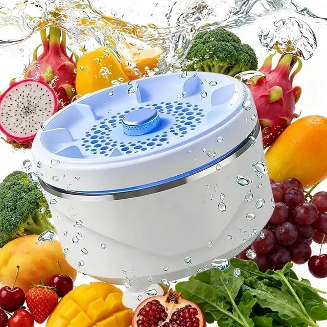 Main image of Cordless Fruit and Vegetable Washing Machine, Vegetable Cleaner Device, Portable Automatic Fruit Washer, Waterproof Washing Machine for Fruits, Vegetables, Meat and Tableware
