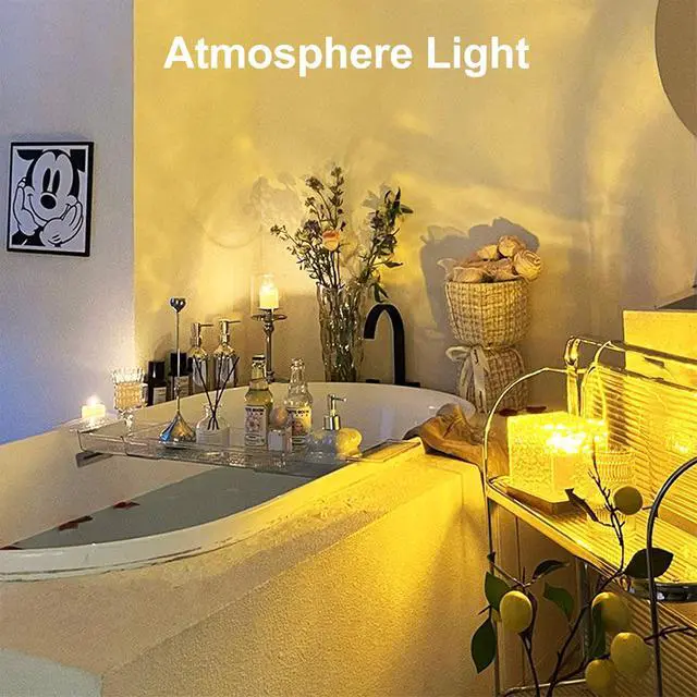 Alt view image 2 of 7 - Ocean Wave Projector Light, Mood Lighting Ambient Lighting Luminorthe Cube Northern Lights Projector with 16 Colors and Dynamic Ripple Effect for Living Room Bedroom Decor - 5.1inch