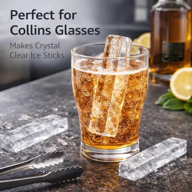 Alt view image 5 of 7 - Large Silicone Ice Cube Trays for Tall Bottles, Long Ice Stick Mold with Lid, Slow Melting, Stackable & Odor Resistant Freezer Tray, Reusable for Drinks or Butter, 3 Pack