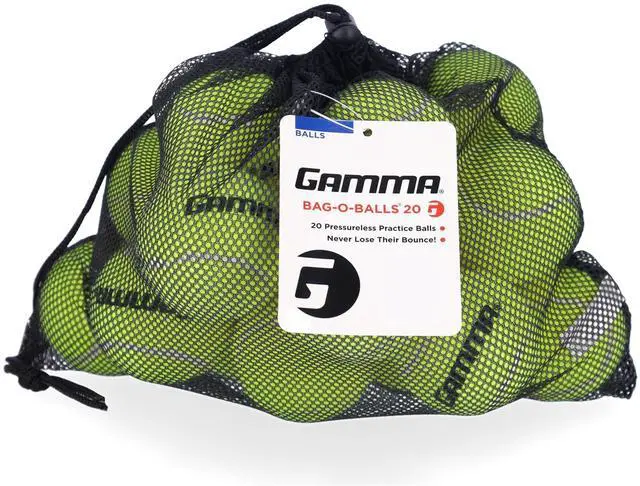 Main image of Sports Pressureless Tennis-Balls with Mesh Tennis-Ball Bag 20 Pack
