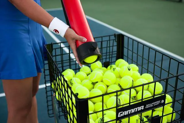 Alt view image 6 of 7 - Sports Pressureless Tennis-Balls with Mesh Tennis-Ball Bag 20 Pack
