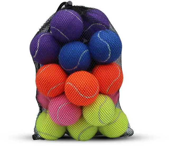 Main image of Tennis Balls, 20 Pack Training Tennis Balls,High Elasticity Practice Tennis for Beginner, Exercise Playing Balls for Pet Dog (Multicolour)