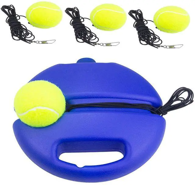 Main image of Tennis Rebound Ball & Trainer Kit with 4 Balls & 4 Elastic Ropes for Beginners, Kids & Adults