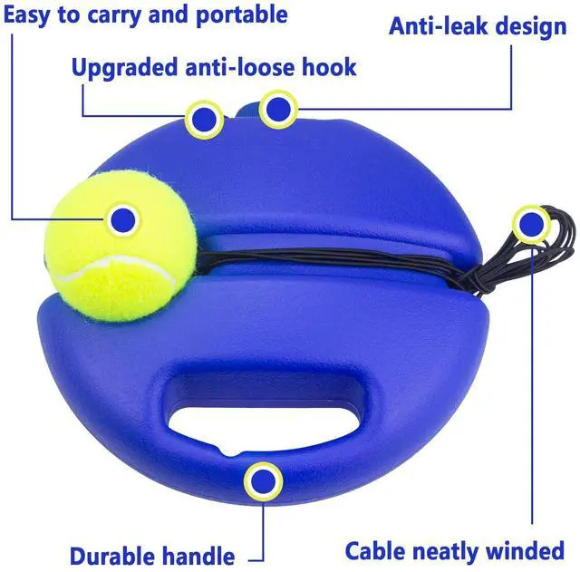 Alt view image 2 of 7 - Tennis Rebound Ball & Trainer Kit with 4 Balls & 4 Elastic Ropes for Beginners, Kids & Adults
