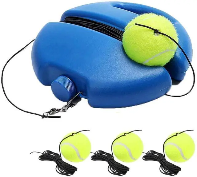 Main image of Tennis Trainer Rebound Ball with 3 String Balls, Portable Solo Training Equipment for Beginners, Self Practice Sport Exercise Tool (Blue)