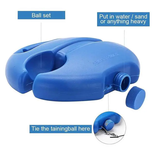 Alt view image 4 of 7 - Tennis Trainer Rebound Ball with 3 String Balls, Portable Solo Training Equipment for Beginners, Self Practice Sport Exercise Tool (Blue)