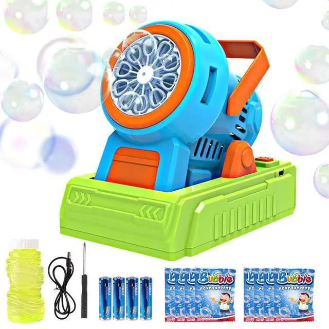 Main image of Automatic Bubble Machine with Bubble Solution 4 AA Batteries USB Cable Outdoor Party Wedding Christmas Halloween Birthday Gift 3 4 5 6 7 8 Age Bubble Machine Toys
