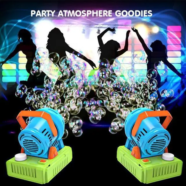 Alt view image 7 of 7 - Automatic Bubble Machine with Bubble Solution 4 AA Batteries USB Cable Outdoor Party Wedding Christmas Halloween Birthday Gift 3 4 5 6 7 8 Age Bubble Machine Toys