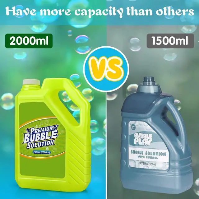 Alt view image 2 of 7 - Bubble Solution Refill - 70 OZ Premium Bubbles Refill for Bubble Machine, Wand, Gun, Blower at Easter, Valentine Bubbles Party Favors - Toy Bubbles for Kids Toddlers Boys Girls