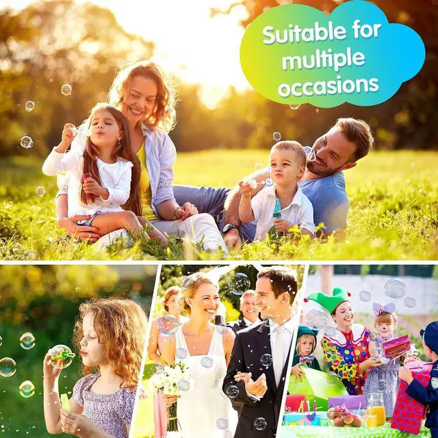 Alt view image 5 of 7 - Bubble Solution Refill - 70 OZ Premium Bubbles Refill for Bubble Machine, Wand, Gun, Blower at Easter, Valentine Bubbles Party Favors - Toy Bubbles for Kids Toddlers Boys Girls