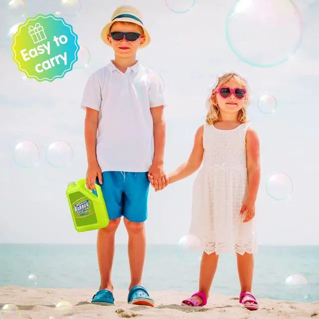Alt view image 6 of 7 - Bubble Solution Refill - 70 OZ Premium Bubbles Refill for Bubble Machine, Wand, Gun, Blower at Easter, Valentine Bubbles Party Favors - Toy Bubbles for Kids Toddlers Boys Girls