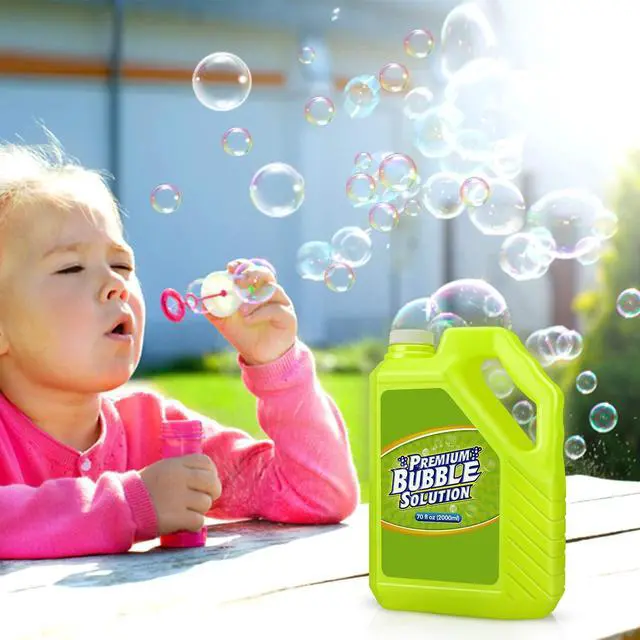 Alt view image 7 of 7 - Bubble Solution Refill - 70 OZ Premium Bubbles Refill for Bubble Machine, Wand, Gun, Blower at Easter, Valentine Bubbles Party Favors - Toy Bubbles for Kids Toddlers Boys Girls