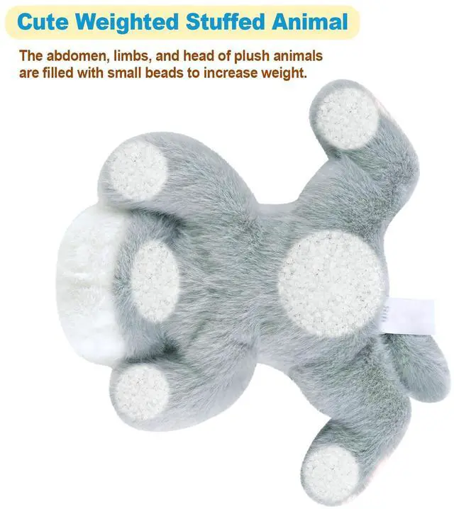 Alt view image 4 of 7 - Cute Palm-Sized Cat Stuffed Animal Soft Capibara Plush Doll Small Kitten Plushies Toys Gifts for Kids Grey 7.8 inch