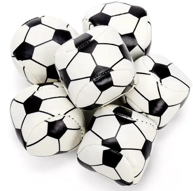 Alt view image 6 of 7 - 30 Pack Juggling Balls, 2" Plastic Juggling Bean Bags, Mini Juggle Balls, Soft Hand Catch Ball, Contact Juggling Ball for Beginners and Professionals, Soccer Design, Black & White