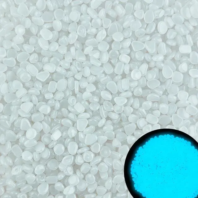Main image of 3000pc Glow in The Dark White Stones Luminous Pebbles White Fish Tank Rocks Glow Stones for Garden Glowing Rocks Outdoor Luminous Stone for Fish Tank Patio Aquarium Walkway Driveway,White