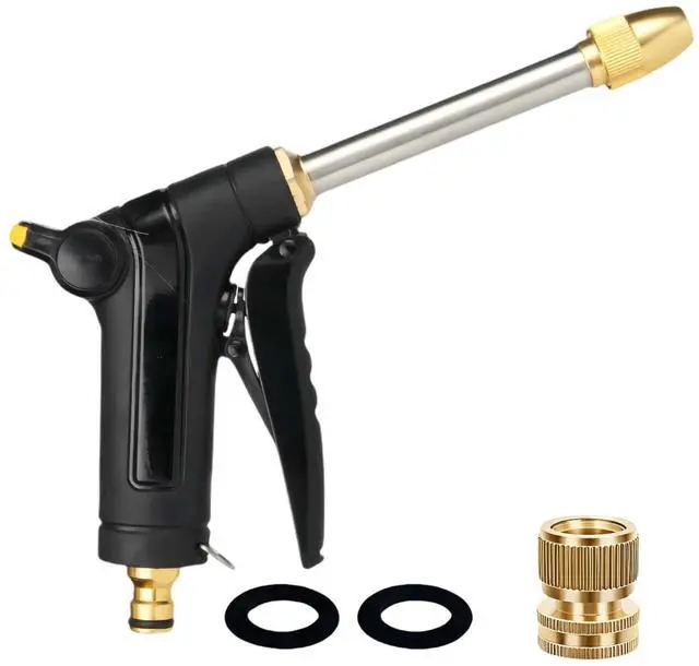 Main image of Garden Hose Nozzle Sprayer - Heavy Duty Adjustable Water Hose Nozzle with 3/4" GHT Quick Connector for Car Washing, Cleaning, Watering Plants and Showering Pets