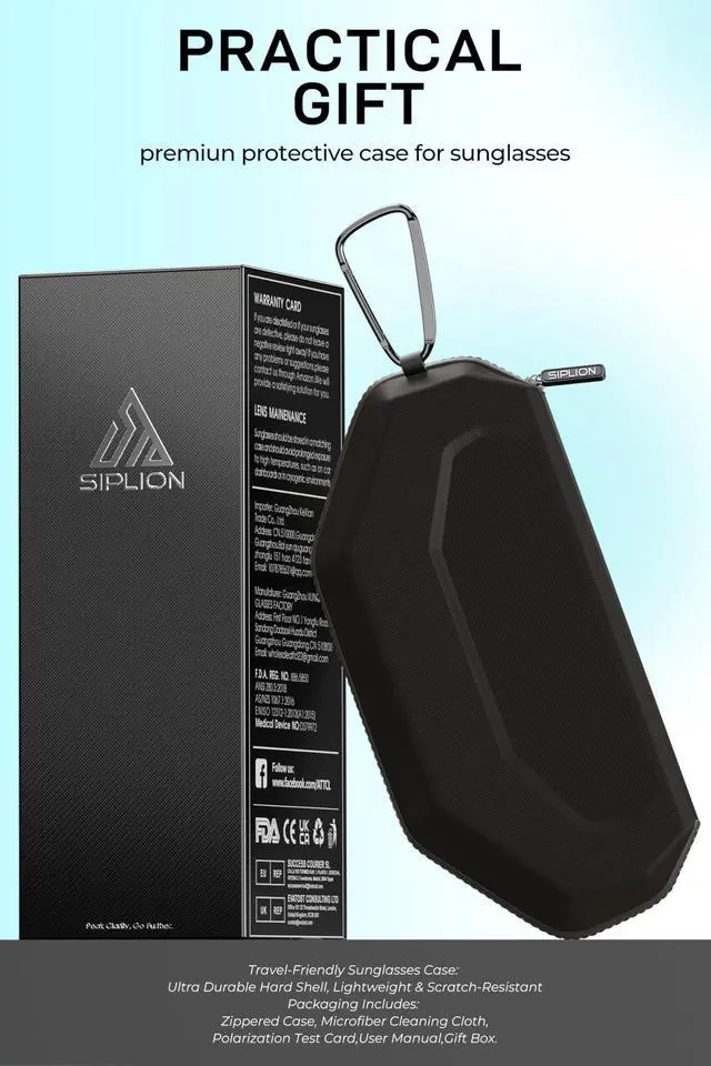 Alt view image 7 of 7 - Polarized Sunglasses Men Sports: UV400 Protection Anti-Slip Wrap-Around TR90 Frame for Driving Fishing Golf Running (Blue Frame/Black Lens(not Mirrored)-upgrade, As the picture)