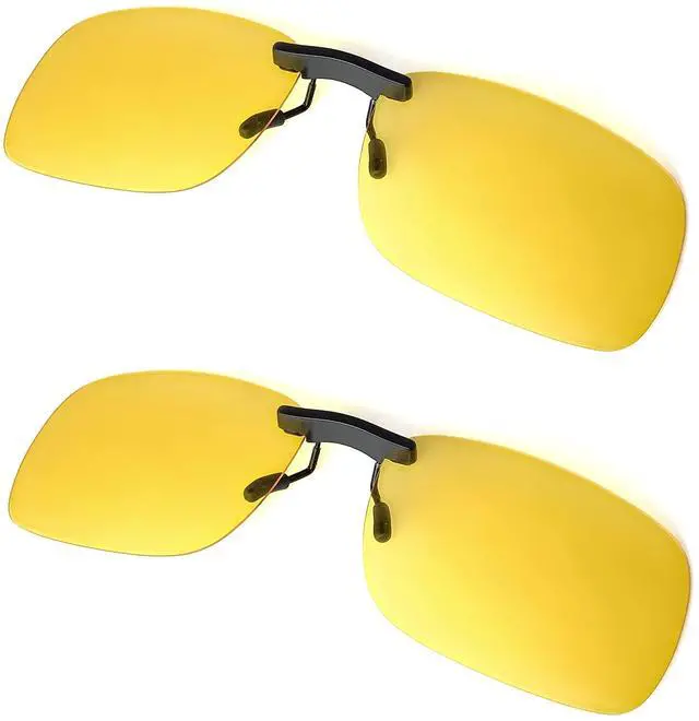 Main image of Clip on Polarized Night vision Glasses Flip up Anti reflective Anti Glare UV-400 Wear Over Glasses
