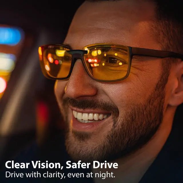 Alt view image 4 of 7 - Clip on Polarized Night vision Glasses Flip up Anti reflective Anti Glare UV-400 Wear Over Glasses