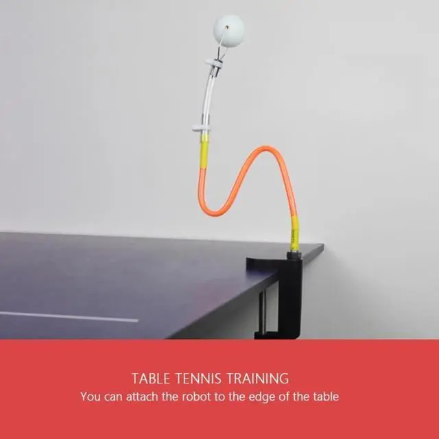 Alt view image 2 of 7 - Table Tennis Rebound Trainer with Suction Base- Fixed Ball Clip with Rotation Display for Solo Practice,Forehand & Backhand Stroke Training Tool