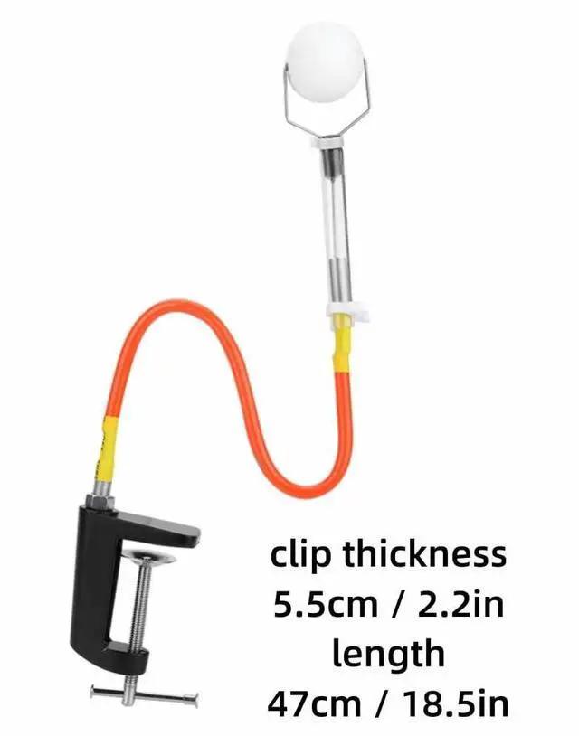 Alt view image 4 of 7 - Table Tennis Rebound Trainer with Suction Base- Fixed Ball Clip with Rotation Display for Solo Practice,Forehand & Backhand Stroke Training Tool