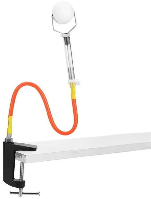 Alt view image 5 of 7 - Table Tennis Rebound Trainer with Suction Base- Fixed Ball Clip with Rotation Display for Solo Practice,Forehand & Backhand Stroke Training Tool