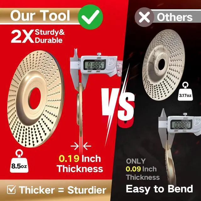 Alt view image 2 of 7 - 3PCS Angle Grinder Polishing Pad, Wood Carving Disc Set for 4 1/2 Inch Angle Grinder, Heavy Duty Wood Sanding Disk Grinding Wheel, Stump Grinder Attachments for Wood Cutting Shaping