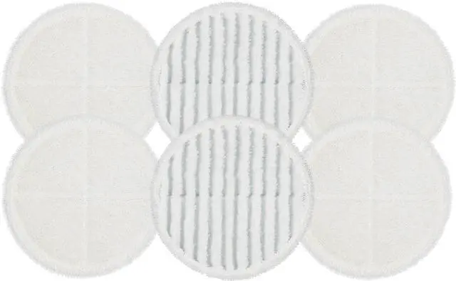 Main image of 2124 Replacement Pads, Compatible with Bissell Spin-Wave Hard Floor Cleaner Powered Rotating Mop 2039 Series, 2307, 2315A, Part # 2124 (6 - Pack (4 Soft Pads + 2 Scrubby Pads))