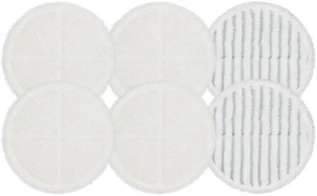 Alt view image 2 of 4 - 2124 Replacement Pads, Compatible with Bissell Spin-Wave Hard Floor Cleaner Powered Rotating Mop 2039 Series, 2307, 2315A, Part # 2124 (6 - Pack (4 Soft Pads + 2 Scrubby Pads))