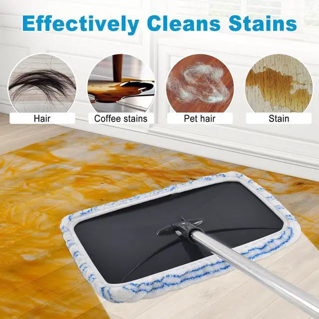 Alt view image 3 of 7 - 5 Pack Mop Heads Replacements for Ocedar Hardwood Floor 'N More Microfiber Mops,Terry Cloth Mops Refills 15 x 8 Flat Dust Mop Pads for O Cedar mop,Washable&Reusable Mopping Pads (Handle Not Included)