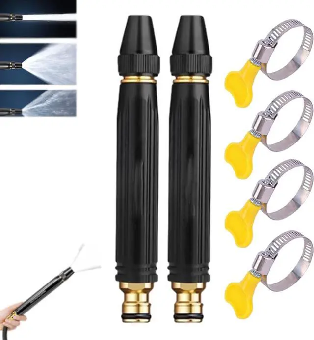 Main image of 2PCS High pressure hose nozzle, Car Wash Water Gun, Adjustable Spray Patterns,Garden Hose Sprayer for Car Washing and Outdoor Cleaning, Sturdy Watering and Pressure Cleaning Accessory