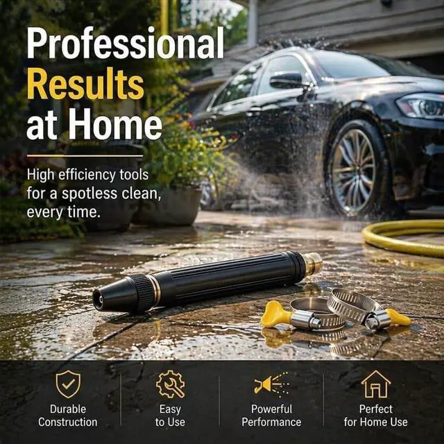 Alt view image 2 of 7 - 2PCS High pressure hose nozzle, Car Wash Water Gun, Adjustable Spray Patterns,Garden Hose Sprayer for Car Washing and Outdoor Cleaning, Sturdy Watering and Pressure Cleaning Accessory