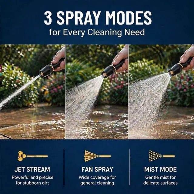 Alt view image 5 of 7 - 2PCS High pressure hose nozzle, Car Wash Water Gun, Adjustable Spray Patterns,Garden Hose Sprayer for Car Washing and Outdoor Cleaning, Sturdy Watering and Pressure Cleaning Accessory