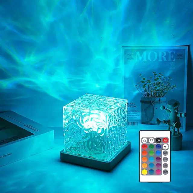 Main image of Northern Lights Ocean Wave Projector Light,16 Colors Gradual Rotating Water Cube Lamp,Underwater Projector Light with Remote Control for Kids Adults,Ocean Wave Night Light for Bedroom