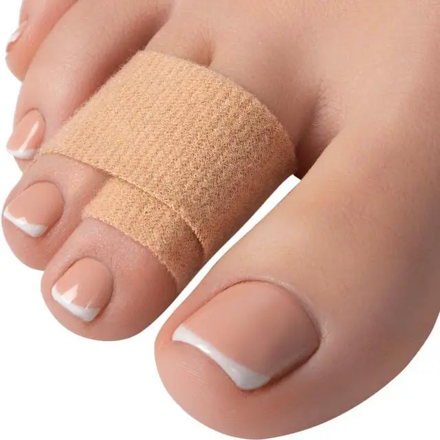Main image of Hammer Toe Corrector for Men & Women 4-Pack Reusable Toe Wraps & Tape for Broken, Bent & Overlapping Toes Soft Double-Layer Fabric Splints for Pain Relief & Alignment