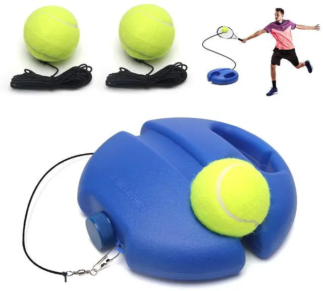 Main image of Tennis Trainer Rebound Ball with String Solo Tennis Training Kit Portable Practice Rebounder Equipment Training Tools with Long Elastic Ropes for Adults, Kids, Beginners (Blue)