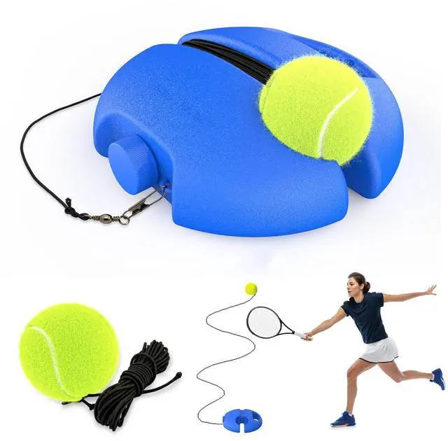 Main image of CHEGIF Tennis Trainer Rebound Ball, Solo Training Equipment, Portable Tennis Rebounder Kit, 2 String Balls, Suitable for Beginners Exercise