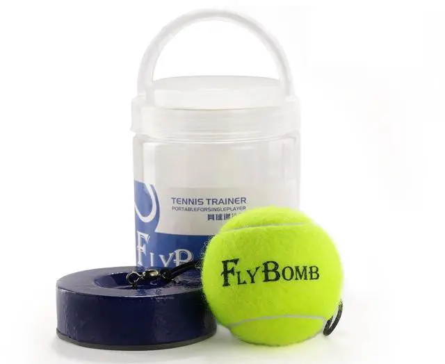 Main image of Flybomb Tennis Trainer Rebound Ball 14.1 Ft Retractable String & Heavy Iron Base Portable & Easy to Use Tennis Practice for Adults & Kids Tennis Serve Trainer Solo Tennis Training Equipment