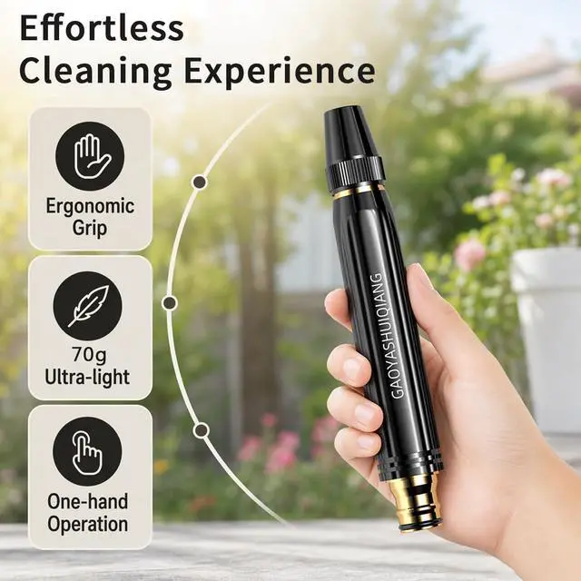 Alt view image 5 of 7 - 2-Pack Home High Pressure Car Wash Water Gun, High Pressure Water Gun with High Pressure Hose Nozzle, Adjustable Spray Nozzle for Garden Hose, Car Washing, Lawn Watering & Patio Cleaning