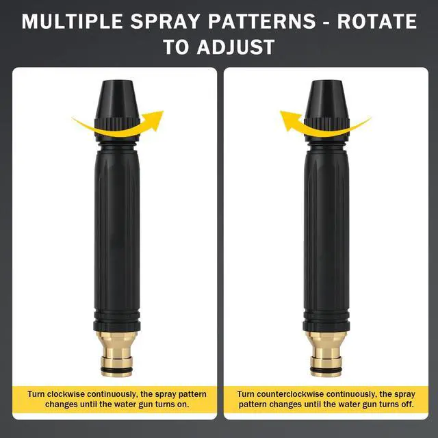 Alt view image 6 of 7 - Home High Pressure Car Wash Water Gun - Adjustable Booster High Pressure Hose Nozzle (2PCS)